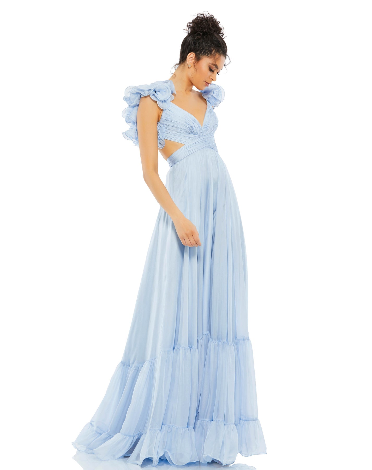 Powder blue chiffon dress hotsell