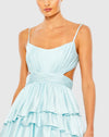 Ruffle tiered cut-out ballgown - Powder Blue