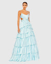 Mac Duggal #67970 Ruffle tiered cut-out ballgown - Powder Blue 