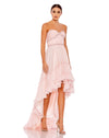 mac duggal, BEADED RUFFLE HIGH LOW GOWN, Style #68096, ice pink, 
