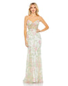 Mac Duggal Style #68180 Embellished slMac Duggal, Floral bustier corset gown - White #68180