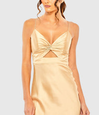 Keyhole Evening Dress - Champagne