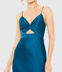 Keyhole Evening Dress - Ocean