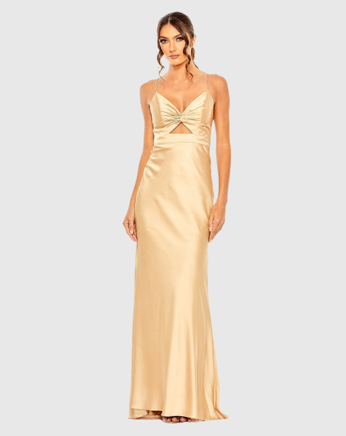 Mac Duggal, Keyhole Evening Dress - Champagne #68347