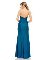 Keyhole Evening Dress - Ocean