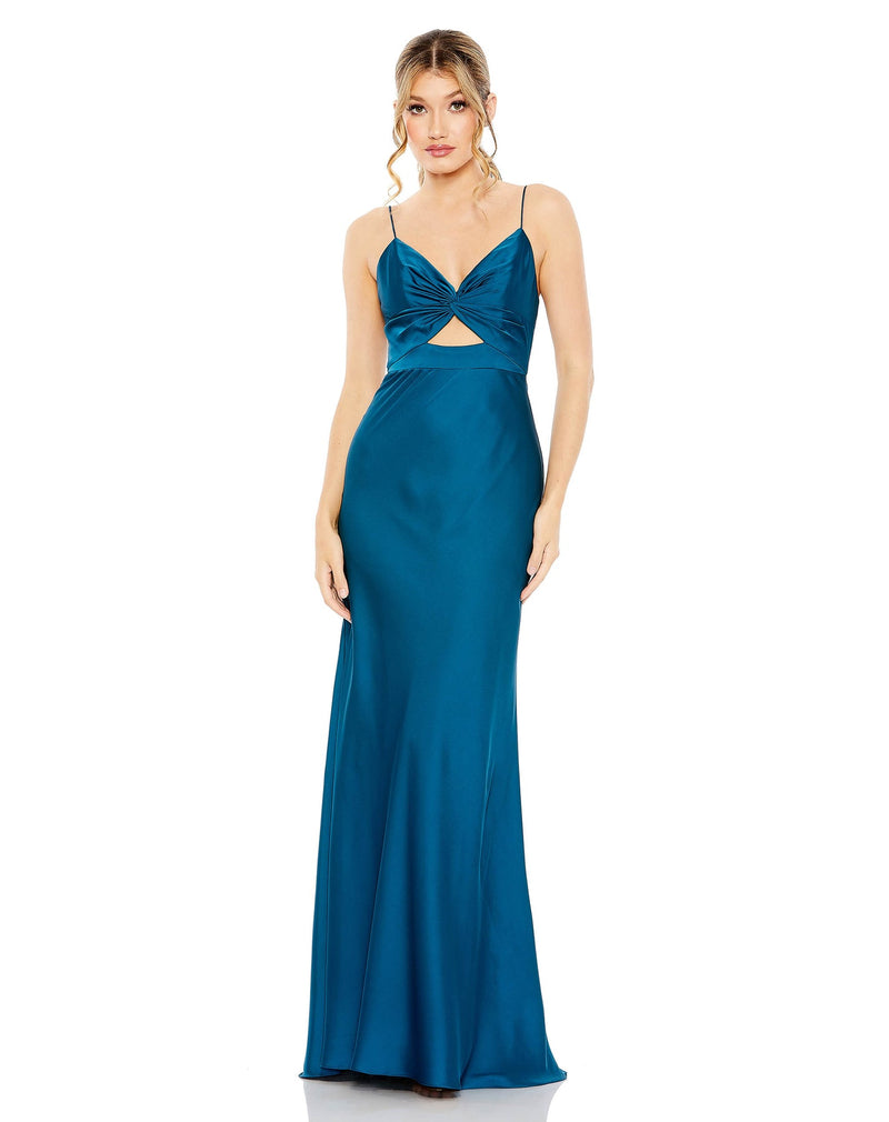 Keyhole Evening Dress - Ocean