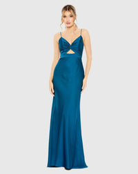 Keyhole Evening Dress - Ocean