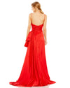 STRAPLESS CUT OUT SIDE BOW GOWN - RED mac duggal Style #68450 red