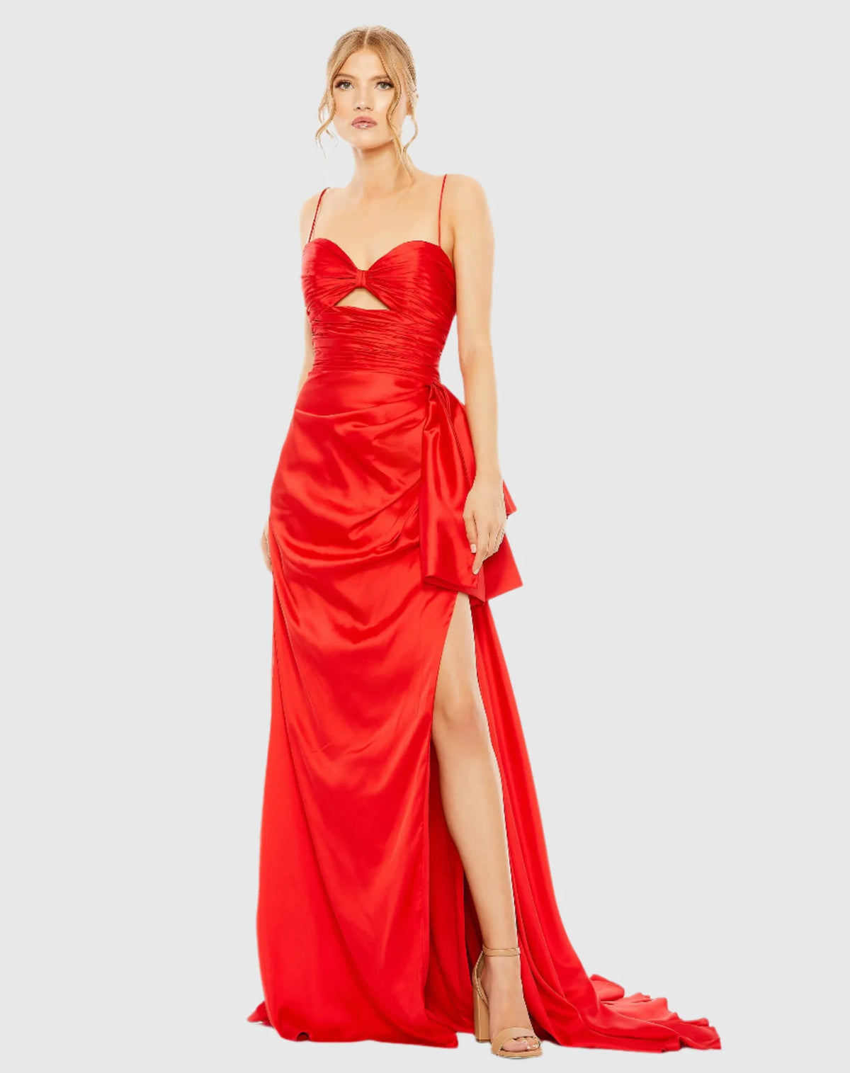 Mac Duggal, Cut-out bow detail gown, Red #68450