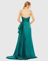 Cut-out bow detail gown - Teal