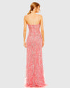 Sweetheart sleeveless embellished gown - Coral