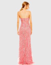 Sweetheart sleeveless embellished gown - Coral