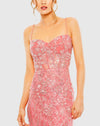 Sweetheart sleeveless embellished gown - Coral