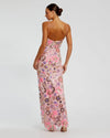 Spaghetti Strap Bustier Gown - Pink