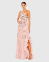 Mac Duggal #9164 Embellished One Shoulder Asymmetrical Hem - Blush Multi 