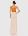 Embellished One Shoulder Sequin Gown - Blush