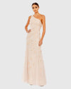 Mac Duggal #9168 Embellished One Shoulder Sequin Gown - Blush Bridesmaids Dress