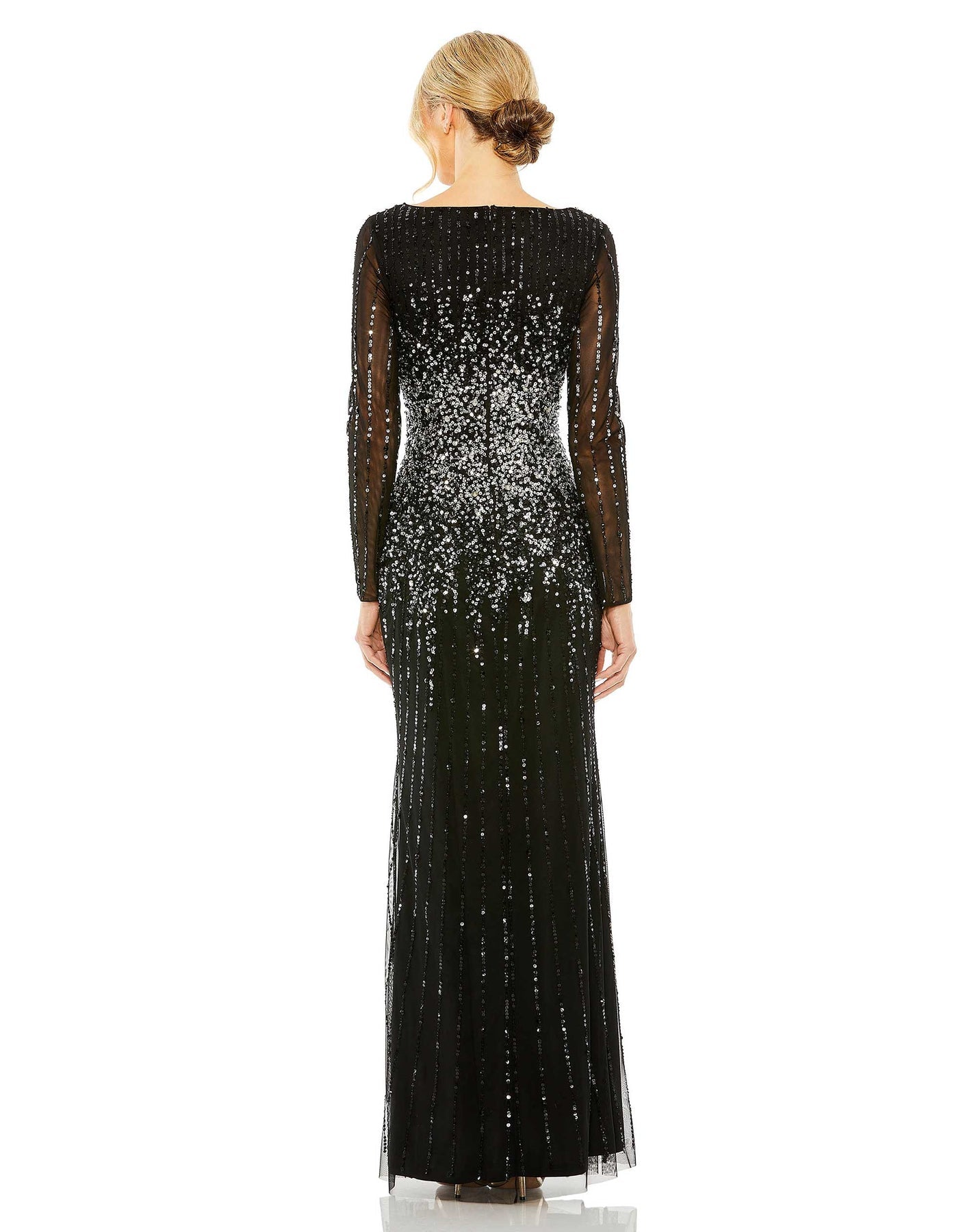 Mac duggal high store neck sequin gown