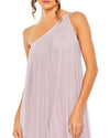 One Shoulder Trapeze Gown - Orchid