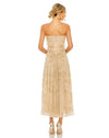 Strapless Embellished A Line Dress - Champagne