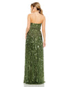 Strapless Hand Embellished Beaded Gown - Twilight