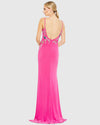 Multi Colour Beaded Floral Cami Gown - Candy Pink