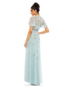 mac duggal, EMBELLISHED HIGH NECK BUTTERFLY SLEEVE GOWN, Style #A9136, mint, modest dress back