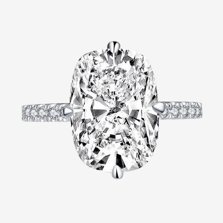 Cushion Cut Engagement Ring, 6 Carats