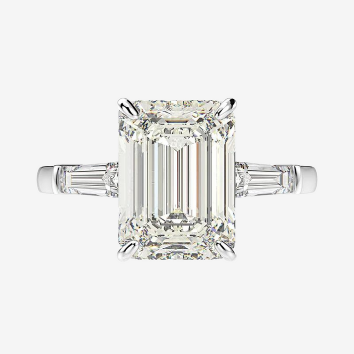 Emerald Cut Engagement Ring, 5 Carats