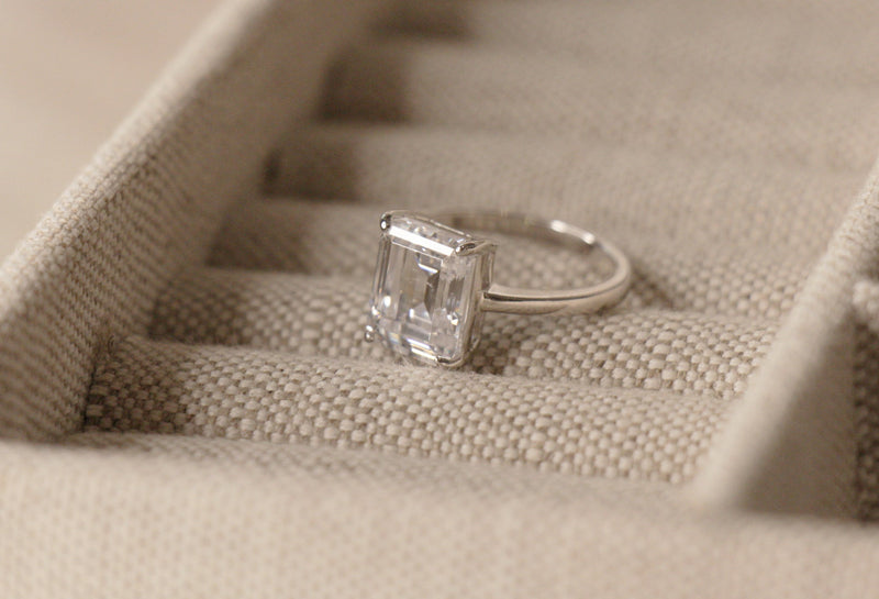 Sofia Richie Emerald Cut Engagement Ring