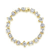 Multi Cut Stone Wedding Bracelet, Yellow Gold