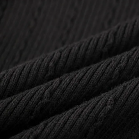 Button detail rollneck long sleeve sweater -Black