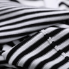 Long sleeve button detail stripe dress - Monochrome