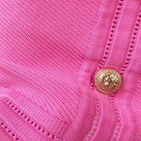 Short sleeve button detail mini dress - Pink