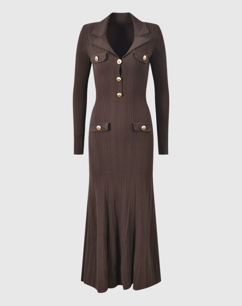 long sleeve brown modest dubai dress